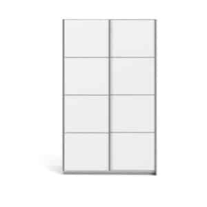TVILUM VERONA skydedørsskab - hvidt træ, 2 smalle skydedøre