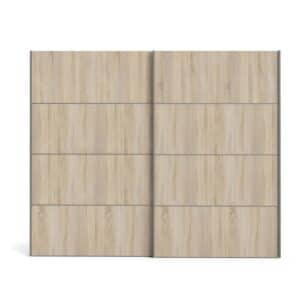 TVILUM Verona skydedørsskab - hvid, natur træ, 2 skydedøre