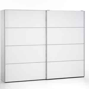 TVILUM Verona skydedørsskab - hvidt træ (2 skydedøre)