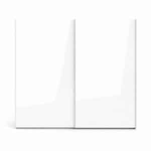 TVILUM Firenze garderobeskab, m. 2 skydelåger - hvid folie og spånplade